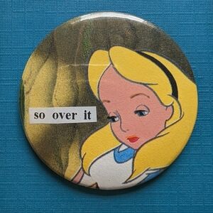 FREE with $25 Purchase! Alice in Wonderland Handmade Vintage 2.25" Button